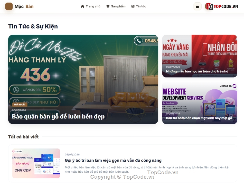 website,bán bàn,web bán bàn
